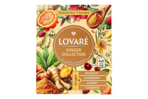 Чай трав'яний асорті Імбирний Ginger collection Lovare к/у 32х1.8г