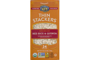 Lundberg Organic Thin Stackers Puffed Grain Cakes Red Rice & Quinoa - 24 CT