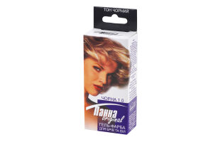 Гель-фарба д/брів та вій чорний 8,8мл Панна