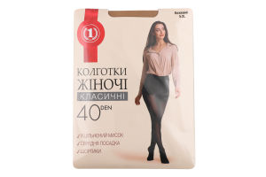 Колготи жіночі бежеві 40ден р.5 ТМ "1"