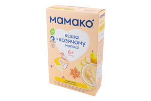 Каша молочна суха для дітей від 6міс на козячому молоці пшенична з грушею і бананом Мамако к/у 200г
