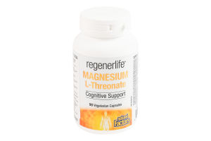 Добавка дієтична вегетаріанські капсули Магній L-треонат Regener life Natural Factors 90шт