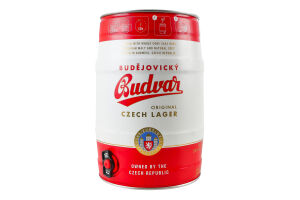 Пиво 5л 5% світле Budweiser Budvar кег