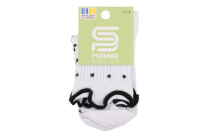 Шкарпетки Premier socks вис рюш чорн горох р16-18