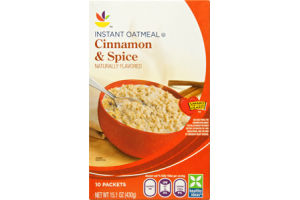 Ahold Cinnamon & Spice Instant Oatmeal - 10 CT
