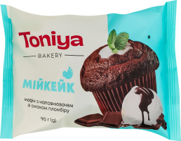 Мафін з наповнювачем зі смаком пломбіру Мійкейк Toniya м/у 90г