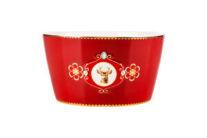 Миска PIP Studio LoveBirds MedalDeer тем.черв 15см
