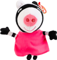 Іграшка м'яка для дітей від 3років 15см №46174 Зоє Зебра Peppa pig Beanie Babies TY 1шт