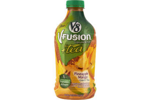 V8 V-Fusion + Tea Pineapple Mango Green Tea Vegetable & Fruit Juice