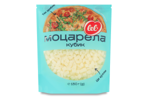 Сыр 40% мягкий подплавленный кубик Моцарелла Lel' д/п 150г