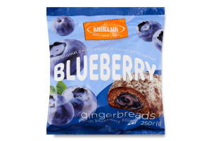 Пряники с начинкой со вкусом голубики Київхліб м/у 250г
