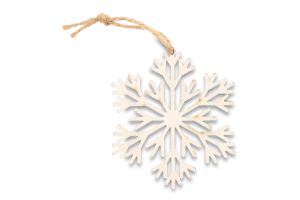 Підвіска новорічна Сніжинка №1 дерево 8см Цицак