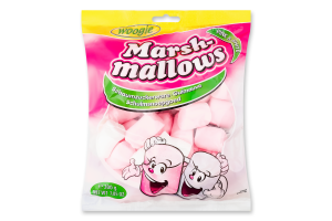 Зефір жувальний Маршмеллоу біло-рожевий 200г Вугі