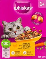 Корм сухий повнораціонний для дорослих котів С куркою Whiskas к/у 300г