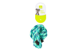 Іграшка д/собак М'яч плетений з ручкою 38х5,5 мікс