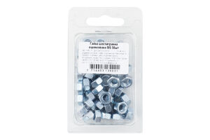 Гайка шестигранна оцинкована М6 50шт блістер Гроно-трейд