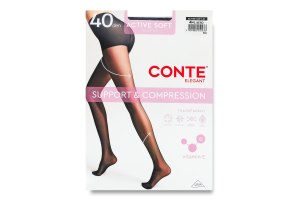 Колготки женские Conte elegant Active soft 40den 4 nero