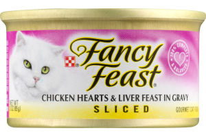 Fancy Feast Chicken Hearts & Liver Feast In Gravy Sliced Gourmet Cat Food