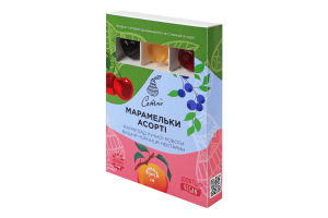 Мармелад ручної роботи Вишня-чониця-нектарин Марамельки асорті Сетно к/у 60г