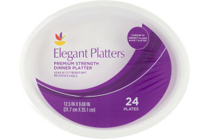 Ahold Elegant Platters Premium Strength Dinner Platter - 24 CT