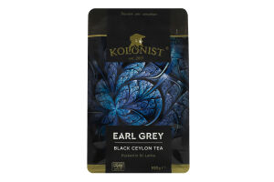 Чай чорний цейлонський з бергамотом Earl Grey Kolonist в/с м/у 100г