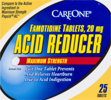 CareOne Acid Reducer Famotidine 20mg Maximum Strength Tablets - 25 CT