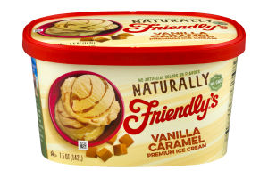 Friendly's Naturally Vanilla Caramel Premium Ice Cream