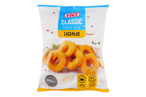 Кольца кальмаров замороженные формованные в панировке Classic Vici м/у 300г