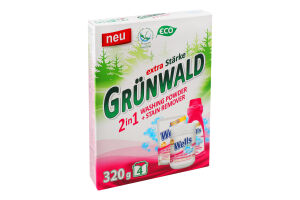 Порошок пральний 2в1 універсальний безфосфатний 320г Grunwald