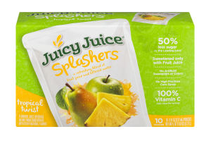 Juicy Juice Splashers Juice Pouches Tropical Twist- 10 CT