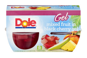 Dole Mixed Fruit in Black Cherry Gel - 4 CT