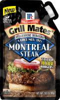 McCormick Grill Mates Steakhouse Burgers Sauce Mix-Ins Montreal Steak