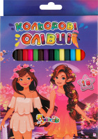 Олівці кольорові Незнайка Leader 18шт