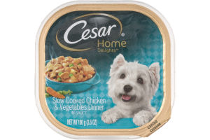 Cesar Canine Cuisine Home Delights Slow Cooked Chicken & Vegetables Dinner