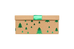 Коробка для подарунків Ялинка зелена 30,5x22x10см