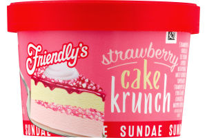 Friendly's Strawberry Cake Krunch Sundae
