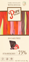Шоколад 75% чорний з полуницею Pure Delight к/у 90г