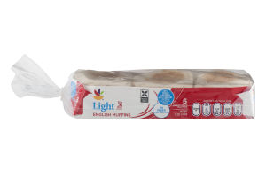 Ahold Light English Muffins - 6 CT