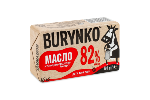 Масло солодковершкове 82% Екстра Burynko м/у 180г