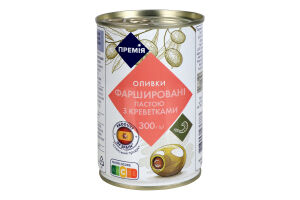 Оливки Премія зелені фаршировані креветками