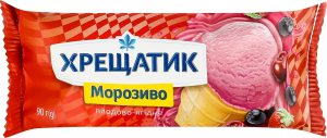 Мороженое плодово-ягодное в вафельном стаканчике Хрещатик м/у 90г
