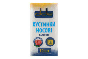 Хустинки нос. Didie 10 шт. 3 шарові з аром. троянди