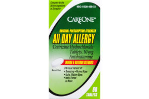 CareOne All Day Allergy Indoor & Outdoor Allergies Tablets - 60 CT