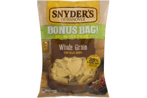 Snyder's of Hanover Whole Grain Tortilla Chips Bonus Bag!