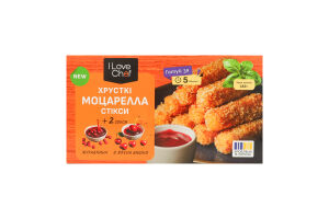 Стиксы хрустящие Моцарелла 0.35кг + ягодные соусы 2x0.05кг I Love Chef к/у 0.45кг