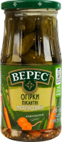 Огурцы маринованные стерилизованные Пикантные Верес с/б 435г