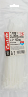 Хомут білий пластик 3,6*200мм 100шт CarLife