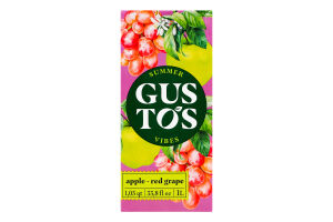 Напиток соковый Gustos яблоко-виноград тетра