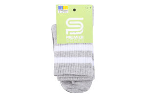 Шкарпетки Premier socks вис спорт смуж сірі р16-18