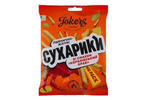 Сухарики пшенично-ржаные Королевский краб Big pack Jokers м/у 100г